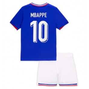 Francie Kylian Mbappe #10 Dětské Domácí dres komplet ME 2024 Krátký Rukáv (+ trenýrky)